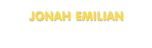 Der Vorname Jonah Emilian